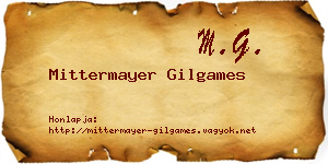 Mittermayer Gilgames névjegykártya